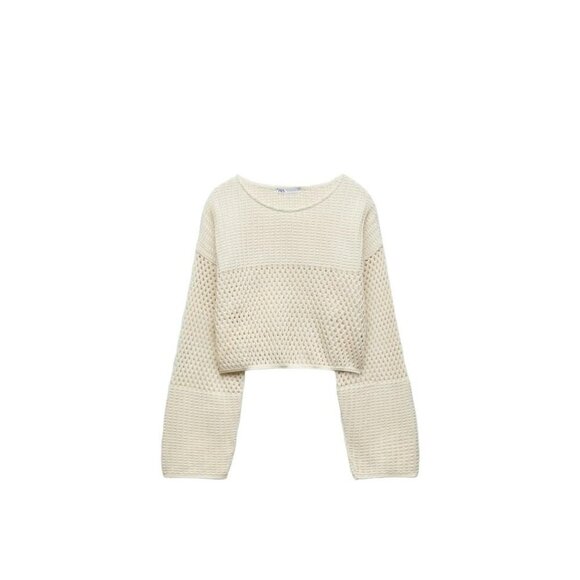 Zara Tops - ZARA CROCHET LACE TOP ECRU SIZE M | 5644/338